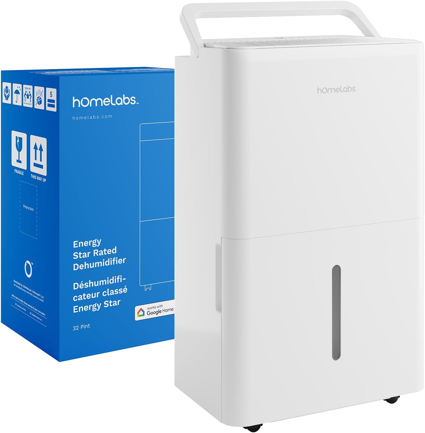 - hOmeLabs Dehumidifier 4,500 Sq Ft 50 pints (MAX 80 Pint at 95°F, 90% RH) |...